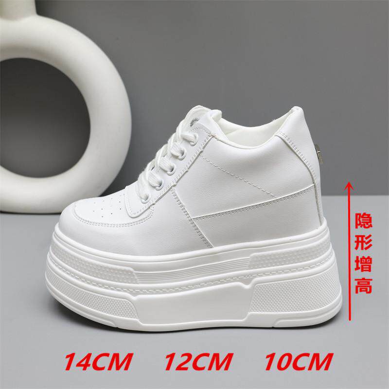 小个子隐形内增高女鞋14cm2025新款春季厚底运动休闲小白鞋12厘米