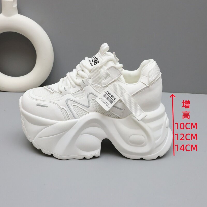隐形增高14cm厚底显瘦老爹鞋女