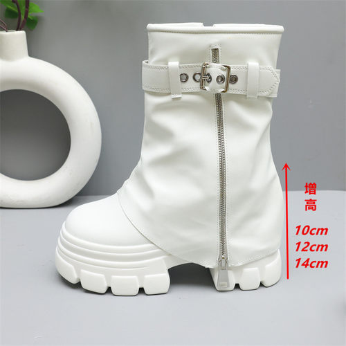 14公分小个子隐形内增高马丁靴
