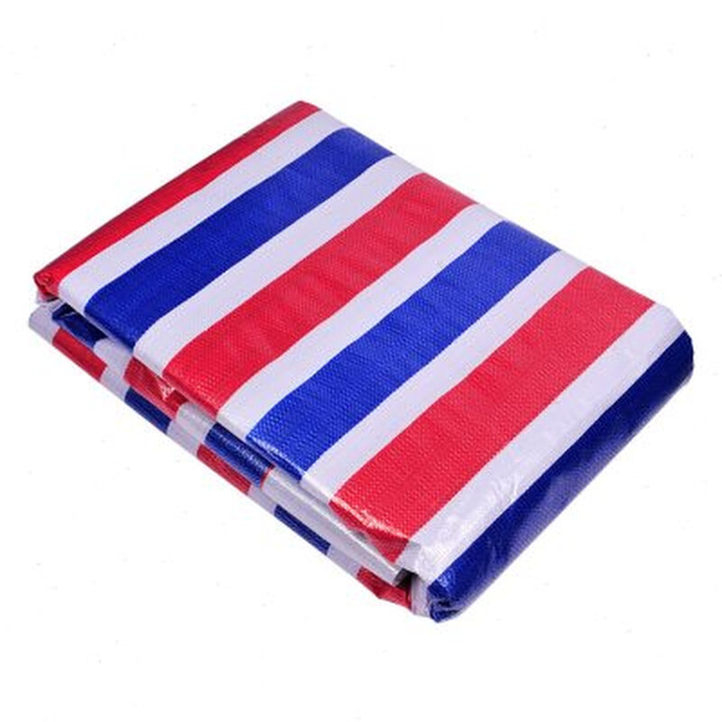 双复合塑料编织篷布防雨加厚篷布红白蓝三色货场防尘盖布