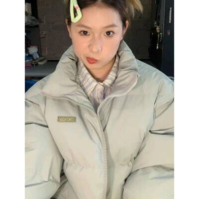 韩版2025年新款立领加厚面包服宽松加厚羽绒服学院风男女同款外套