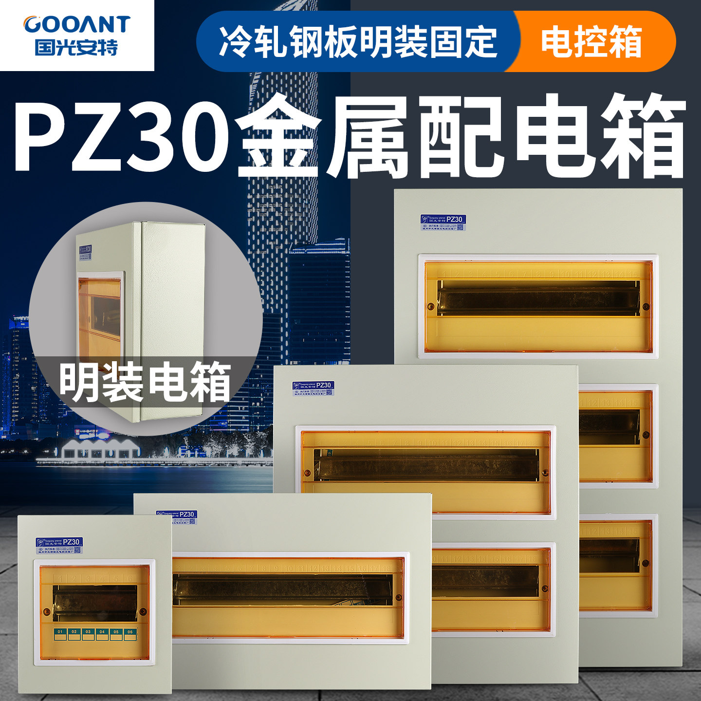 国光安特PZ钢板金属明装配电箱图片