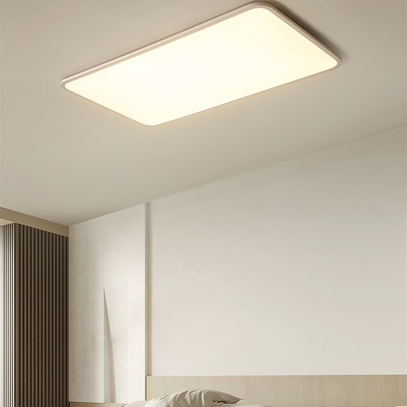 广东中山极简超薄1cm客厅灯吸顶灯ledJ卧室灯现代简约长方形智能