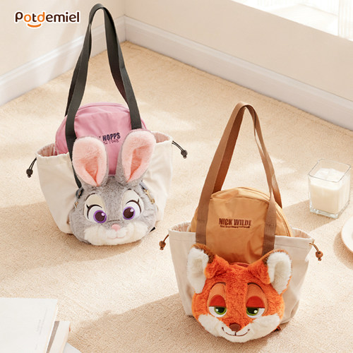 迪士尼potdemiel蜂蜜罐朱迪尼克可拆卸两背单肩包生日礼物通勤游