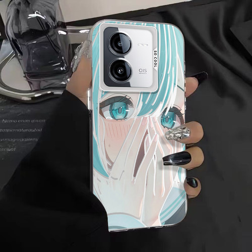 初音未来iqooz8/z9turbo手机壳新款vivoiqooz7i可爱iqooz6x全包防摔ipooz5x/z3高级感icoou3x/U5爱酷z1外壳硬