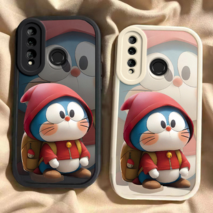 适用华为麦芒8手机壳可爱叮当猫POT-AL00A卡通保护套alooa硅胶网红芒麦八8新款防摔全包potal00a磨砂超薄软壳