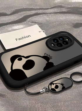 适用荣耀300手机壳华为HONOR300Pro硅胶保护套H0N0R300Pr0新款外壳镜头全包防摔三百专用高级感男女渐变熊猫