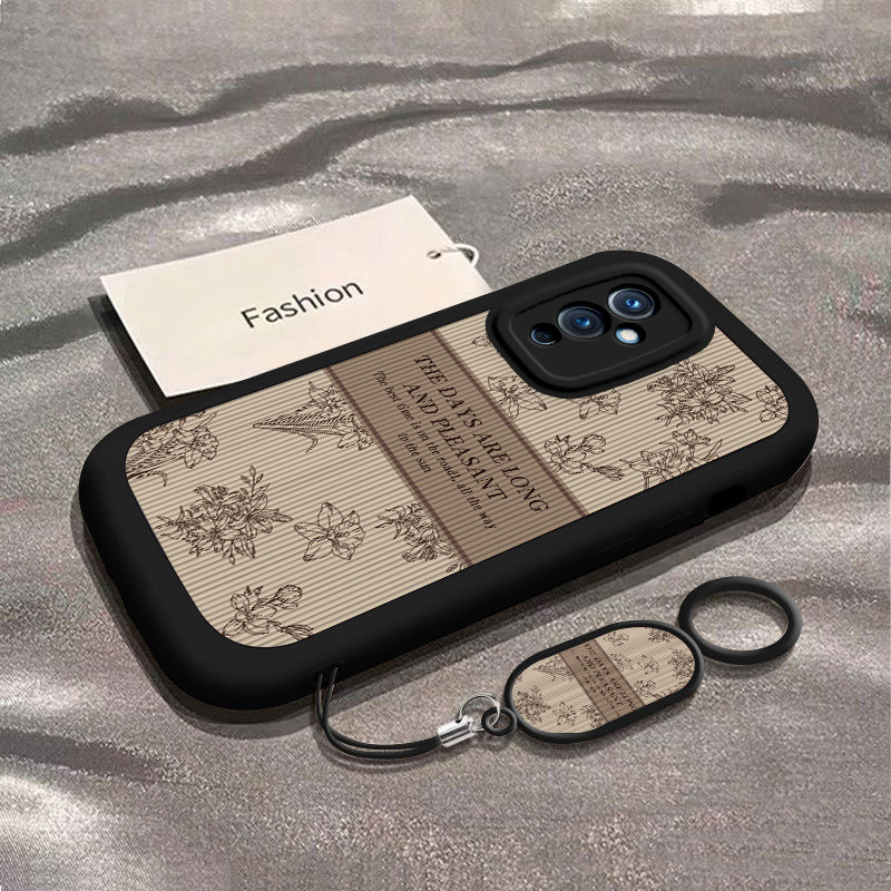 适用一加9手机壳1加9R防摔网红新款1+9RT可爱全包边磨砂oneplus创意男女卡通一十9Pro硅胶软壳潮牌复古花朵