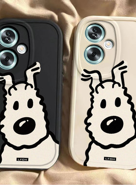 探头小狗OPPOA1s手机壳OPPO新款A1s5G保护OPPOAS套OPA/OPPA软硅胶OPP0PP0PPO全包OPPOAIS防摔OPPOALS男女可爱