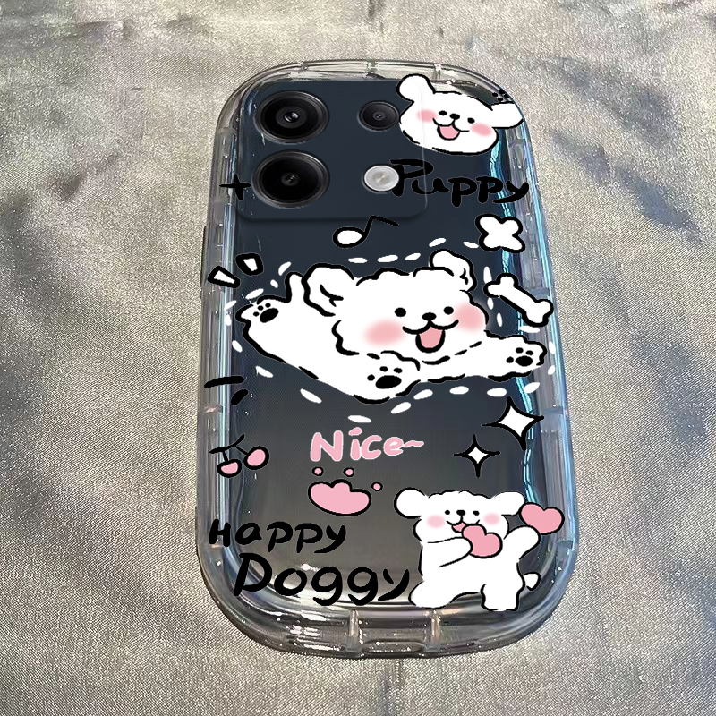 爱心狗狗红米note13pro手机壳新款Redmi12turb全包noto11tpro+防摔11se硅胶套女小米note10/95G卡通8pro可爱