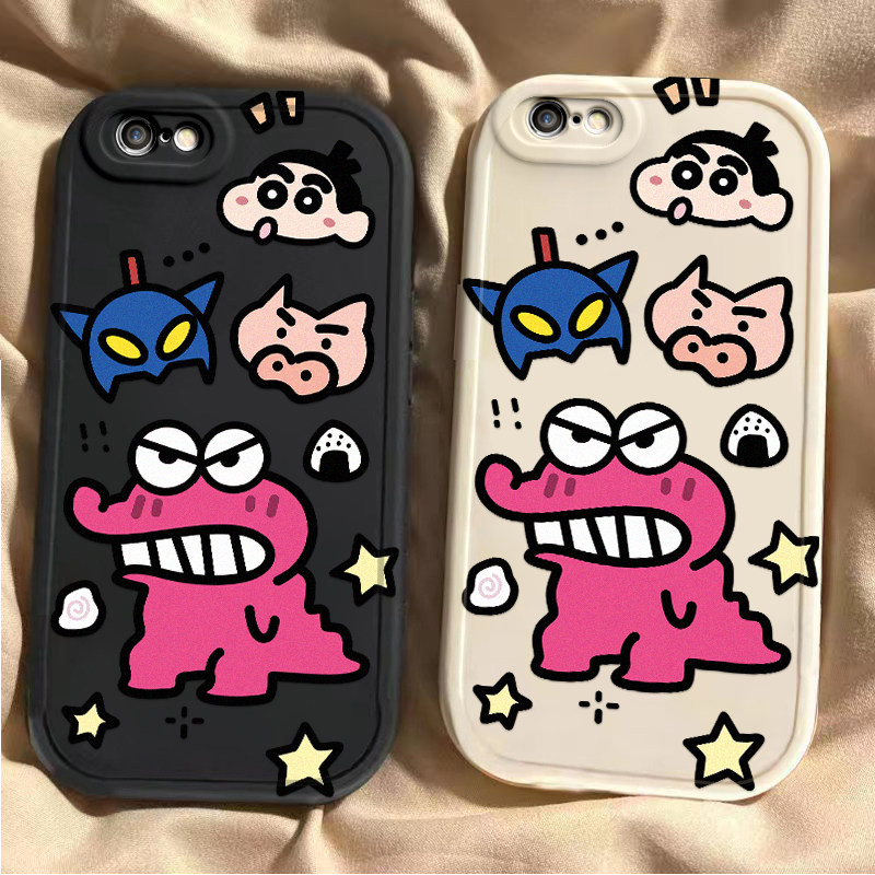 呲牙恐龙猫苹果6s/7/8plus手机壳新款iPhoneXSmax防摔XR外壳5SE软硅胶11pro全包12/13可爱i14P潮ip15男女情侣