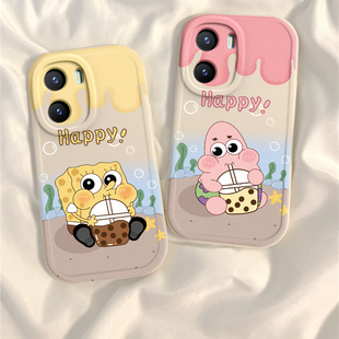 海绵宝宝vivoy35手机壳新款Y100i可爱y53s硅胶套vovoy52s全包y31s标准版防摔y33s潮y32t卡通y30g高级感y11女+