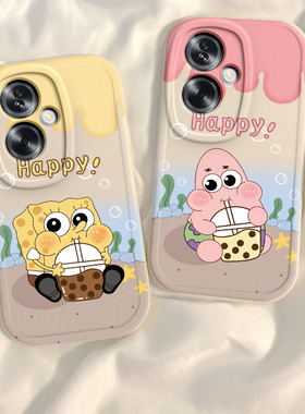 海绵宝宝oppoa2/a1pro手机壳a58新款a93s网红opopa96硅胶套A575G可爱a11x卡通a32全包防摔a72男a35女a91a83软