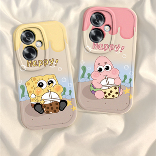 海绵宝宝oppoa2/a1pro手机壳a58新款a93s网红opopa96硅胶套A575G可爱a11x卡通a32全包防摔a72男a35女a91a83软