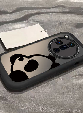 趴地熊猫oppofindx7手机壳新款FindX6pro泡芙壳硅胶x3保护套opopFIND X5 Pro全包防摔opp0pp0ppofandx女情侣
