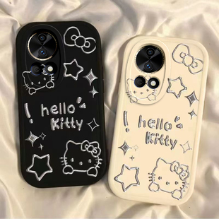 银线条凯蒂猫华为nova12pro手机壳11SE新款Nova10por可爱Hinove9硅胶novo87防摔n0va6女nava5ipr0外壳4e全包3