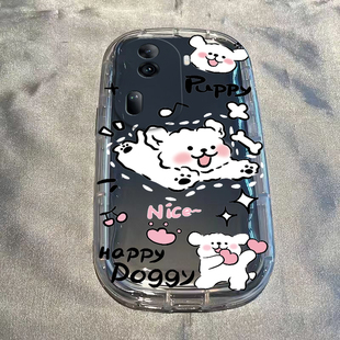 爱心狗狗opporeno11手机壳10新款reno9pro+可爱reno8se/7/6硅胶套防摔reon5k男女rone4卡通reno3高级感2Z全包