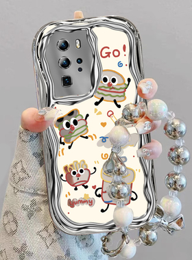 适用华为P40Pro手机壳P4OPro汉堡包保护套新款外壳硅胶软壳全包防摔P40P四零Pura是Pr0怕/拍/平Por男女