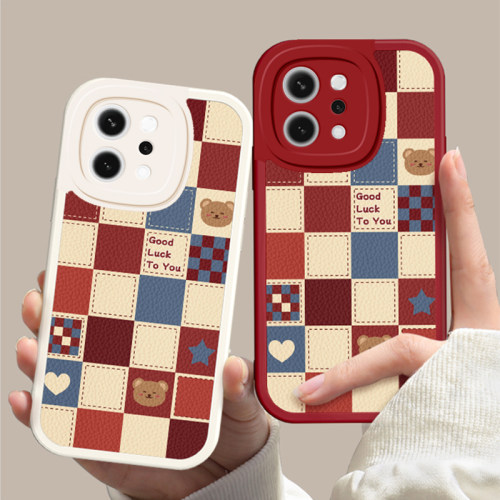 适用OPPOReno14手机壳Reno14Pro保护套新款硅胶OPPORen镜头全包防摔外壳0PP0Ren014Pr0男女格子小熊