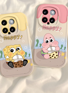 海绵宝宝小米14手机壳新款13/14pro可爱mi12Spro硅胶保护套11pro防摔全包ultra卡通10s青春版cc9p外壳8se男女