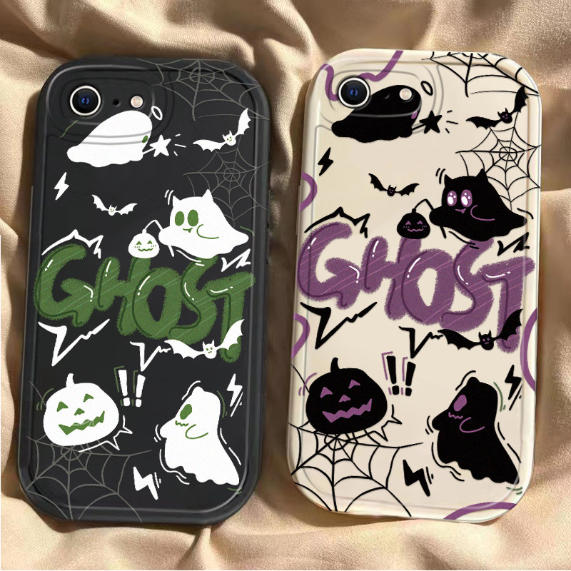适用苹果6手机壳幽灵涂鸦6splus/6plus硅胶新款可爱iPhone6卡通全包边6Plus保护套高颜值6/6S网红软壳防摔