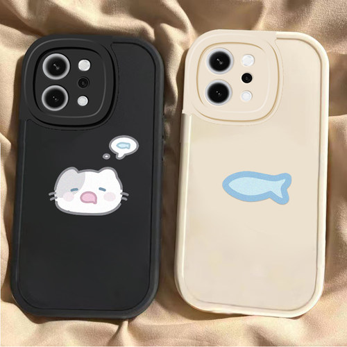 适用OPPOReno14手机壳Reno14Pro保护套新款硅胶OPPORen镜头全包防摔外壳0PP0Ren014Pr0男女小猫小鱼