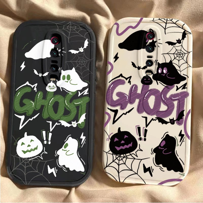 英文幽灵适用于红米K20手机壳男女新款可爱Redmi全包防摔K20pro尊享版硅胶保护套k20por卡通网红K2Opr0软壳薄