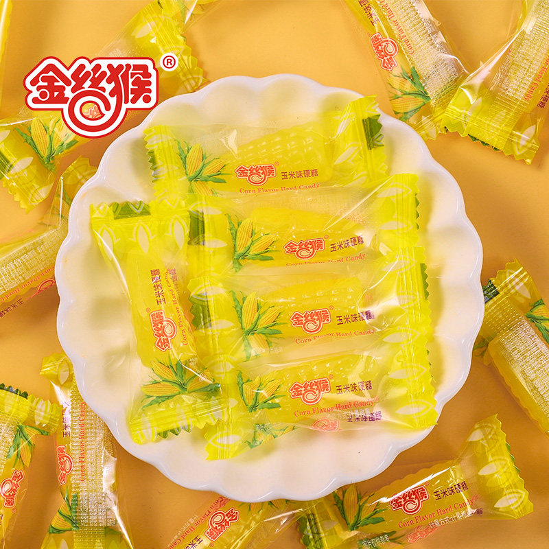 金丝猴玉米味硬糖老式怀旧过年糖果零食前台招待结婚喜糖年货批发
