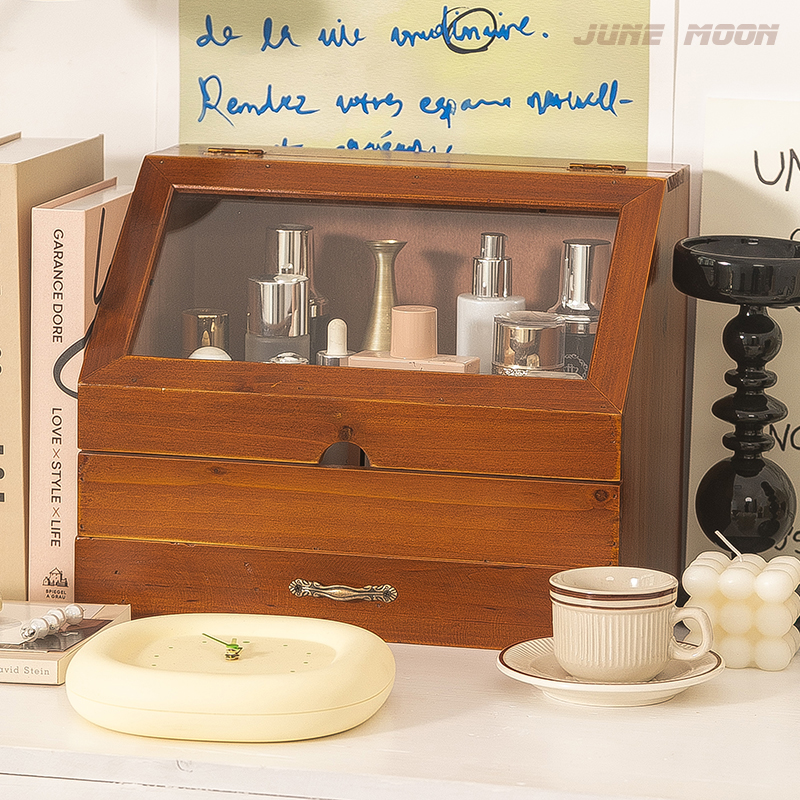 桌面收纳盒护肤化妆品香水置物架