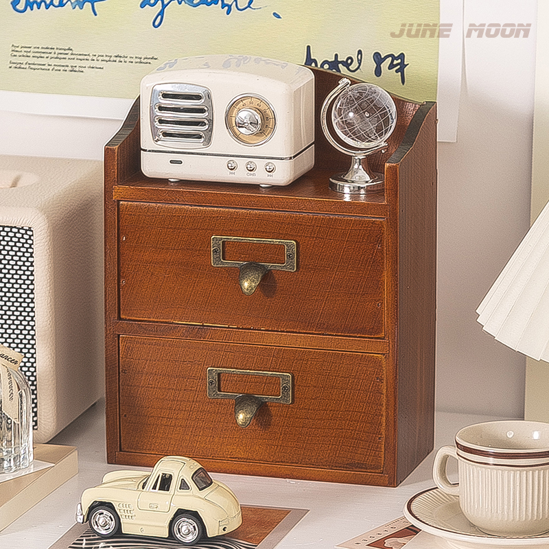 学生复古实木制置物架