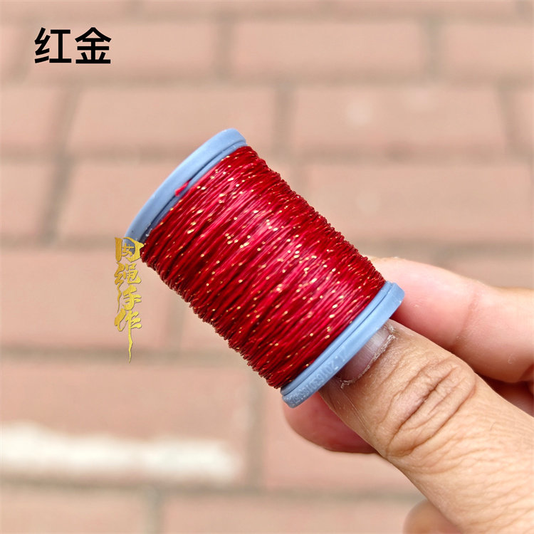 6高光泰蜡洒金线编织蜡线金刚结线材红绳线