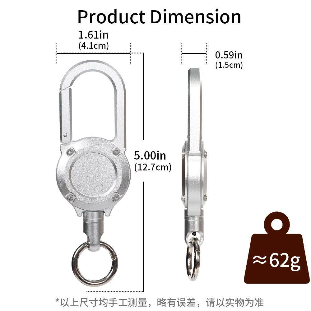 金属伸缩钥匙扣防丢防盗钥匙链回弹钓鱼防失手拉绳易拉挂扣,户外/登山/野营/旅行用品,其他垂钓用品,淘宝优惠券,粉丝福利购,淘宝优惠卷