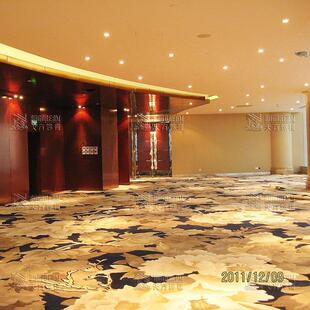 中式宴会厅地毯手工针刺B1级阻燃商用酒店宾馆客房走廊大面积地毯