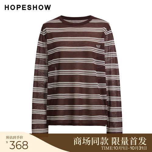 红袖商场同款女装复古条纹针织衫