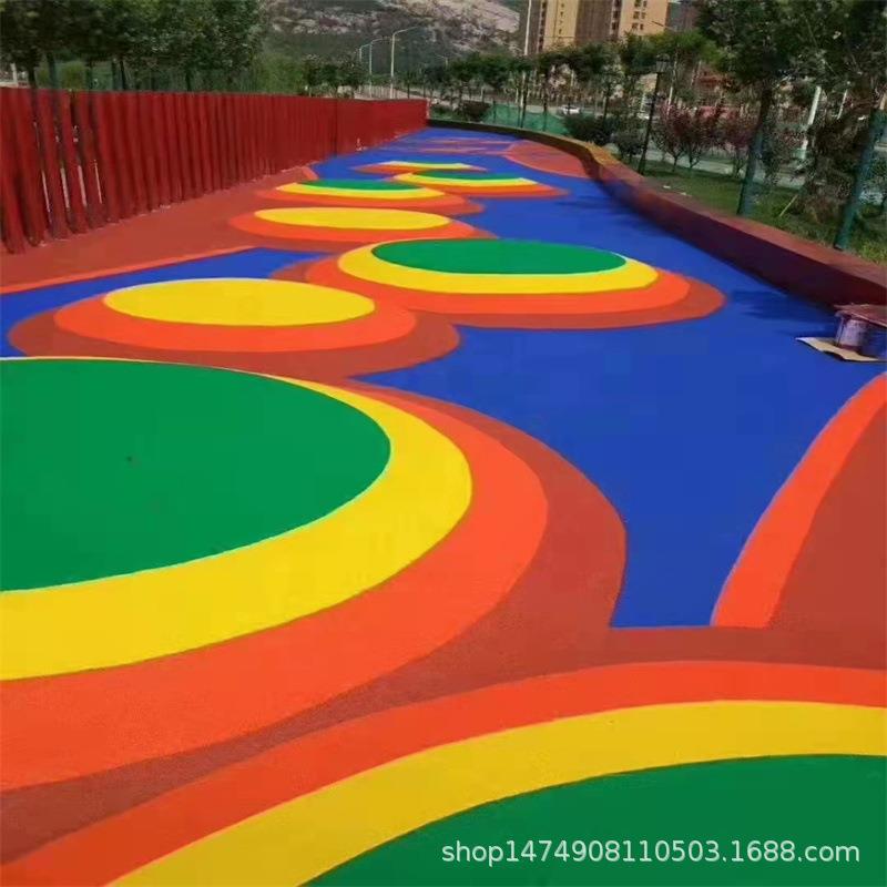 厂家直供室外游乐场运动场地胶橡胶跑道epdm橡胶彩色颗粒地面材料