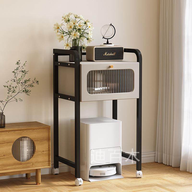 客厅科沃斯扫地机器人上方置物架云鲸基站石头收纳架沙发旁可移动