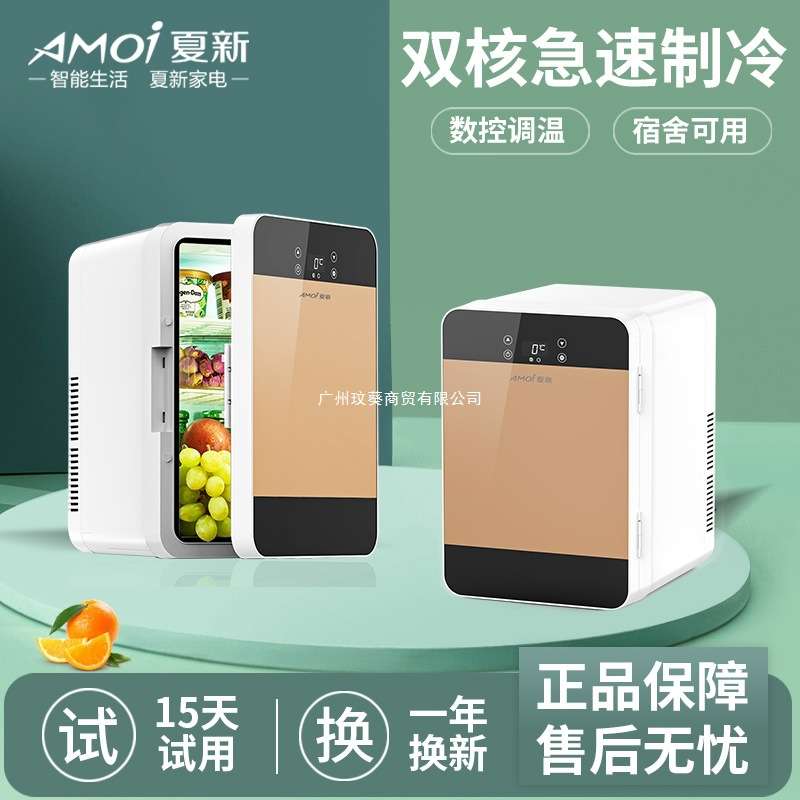 Amoi迷你小冰箱迷你冷冻冷藏车载家用学生宿舍母乳办公室小型冰柜