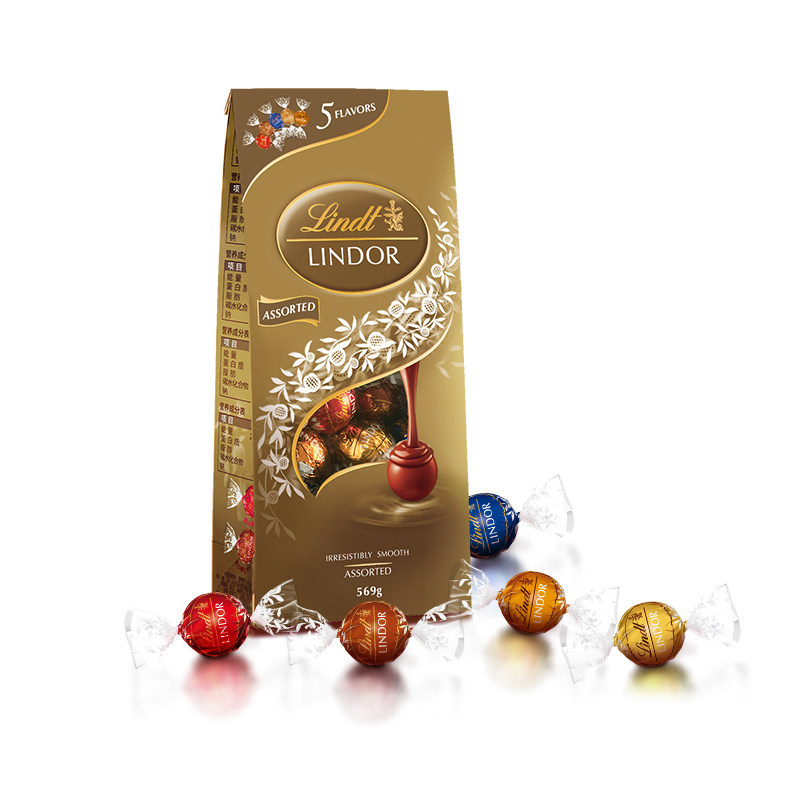 Lindt瑞士莲软心混合装巧克力600g(金色、蓝色)