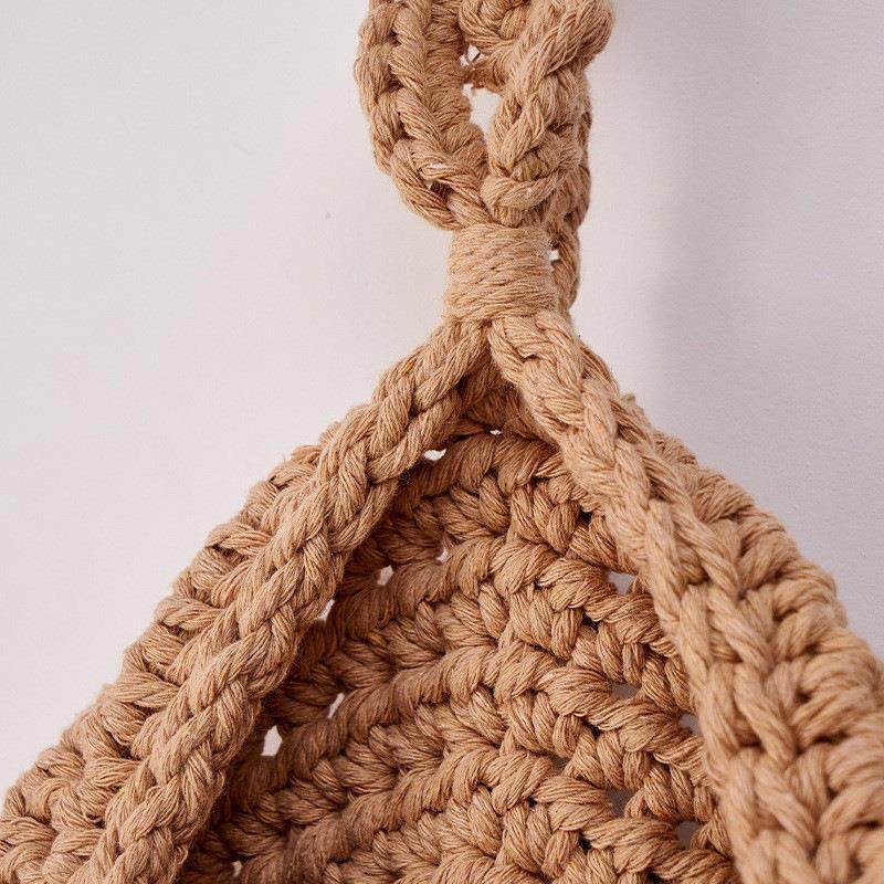 跨境挂墙蔬菜收纳水果篮 手工棉绳编织墙壁悬挂水滴网兜,收纳整理,脏衣篮,淘宝优惠券,粉丝福利购,淘宝优惠卷