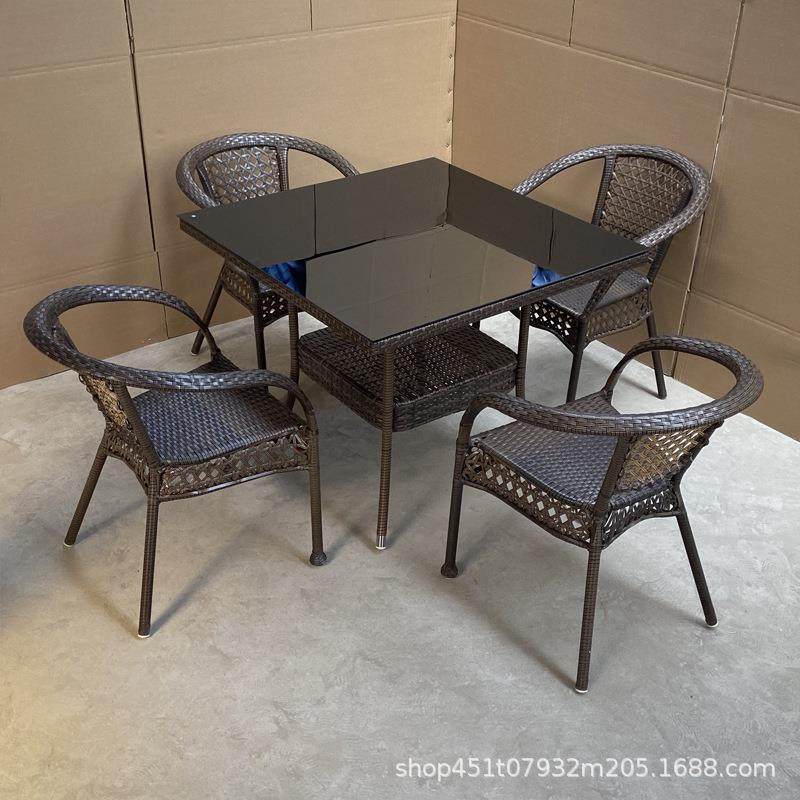 阳台藤椅三件套休闲庭院户外靠背椅子仿藤材料编织室内餐桌椅防晒,商业/办公家具,商用藤编家具,淘宝优惠券,粉丝福利购,淘宝优惠卷