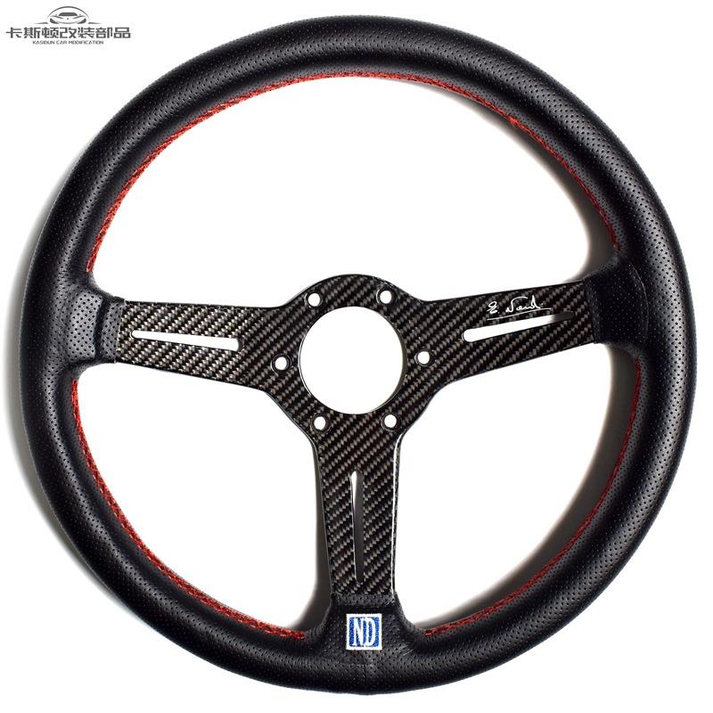 适用于通用款汽车赛车改装碳纤维包皮方向盘升级转向盘支持加工