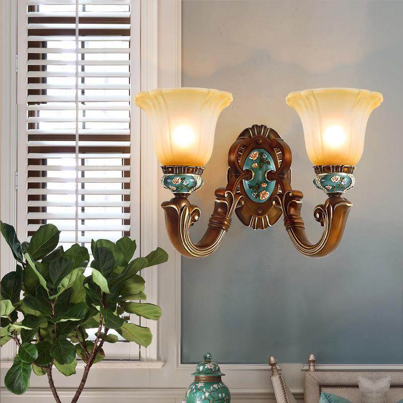 欧式壁灯客厅电视墙家用复古奢华别墅单双头卧室床头灯树脂过道灯,农机/农具/农膜,其它农用工具,淘宝优惠券,粉丝福利购,淘宝优惠卷