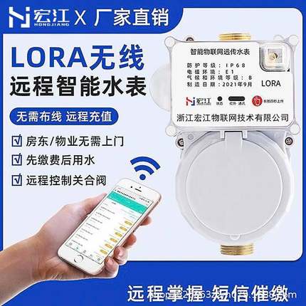 LoraWAN无线远传智能水表物联网水表扫码水表纯铜