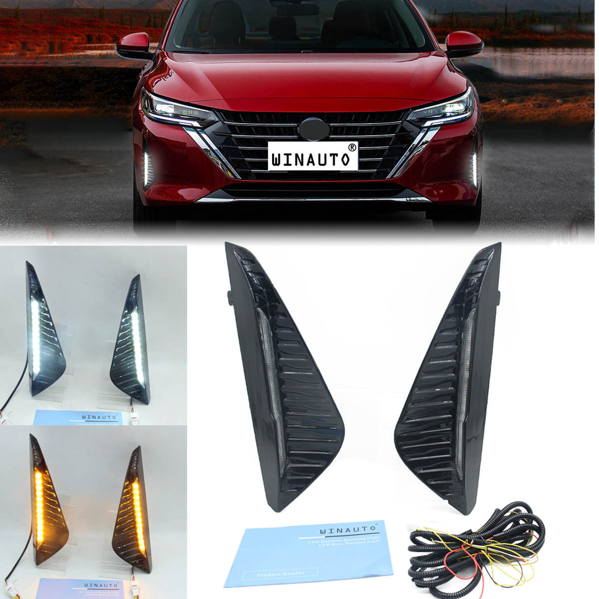 适用于轩逸Sylphy2023日间行车灯转向灯雾灯改装双色厂家直销