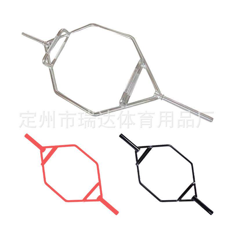 大环形杠奥杆助力健身硬拉耸肩提拉六角大孔杠铃器械杆直销