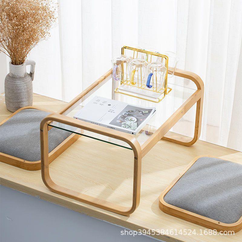 日式飘窗小桌子卧室茶台榻榻米茶几窗台矮桌炕几实木炕桌坐床上桌