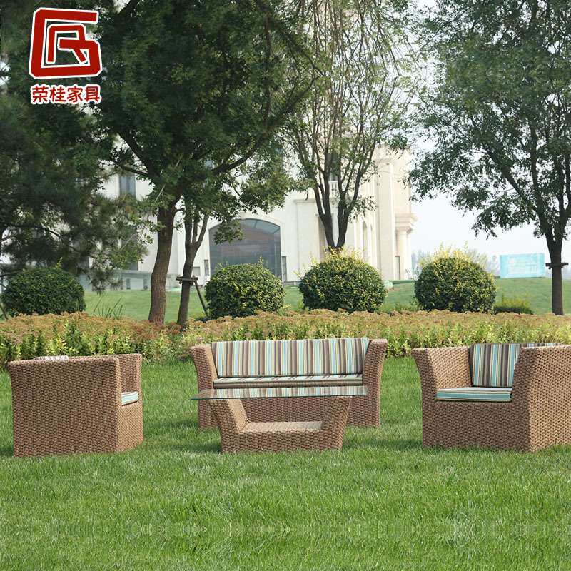 藤沙发 个性茶几组合 户外休闲家具 藤椅四件套