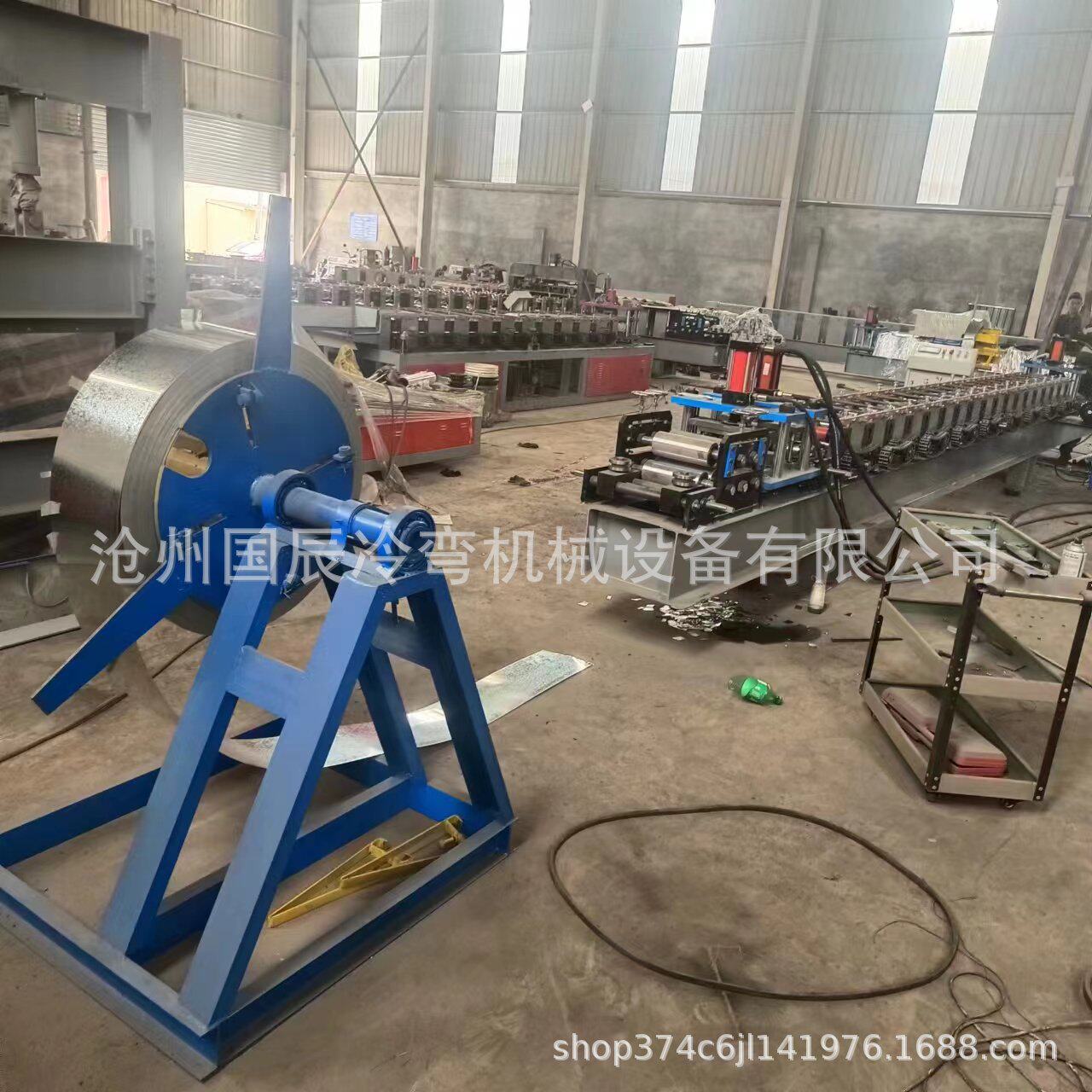 C型冲孔刚踏板走道板止水钢板冷弯机建筑盘扣脚手架钢跳板机设备