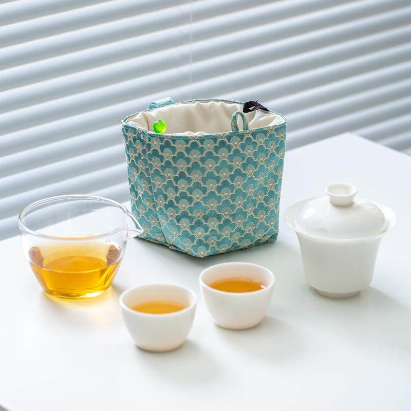 羊脂玉瓷简约旅行茶具快客杯户外旅游便携收纳包茶具耐热玻璃茶具,特色手工艺,其他特色工艺品,淘宝优惠券,粉丝福利购,淘宝优惠卷