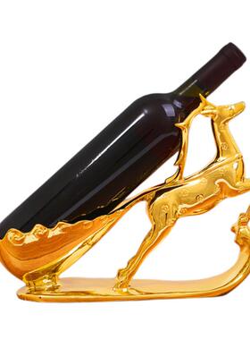 梅花鹿红酒架酒庄酒吧收银台酒柜装饰品摆件创意客厅玄关家居饰品